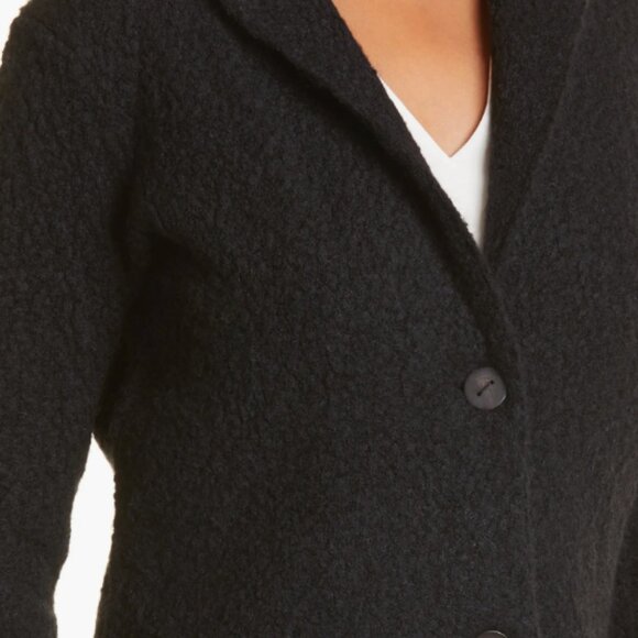 VINCE Bouclé Sweater Blazer - Black - Picture 4 of 8